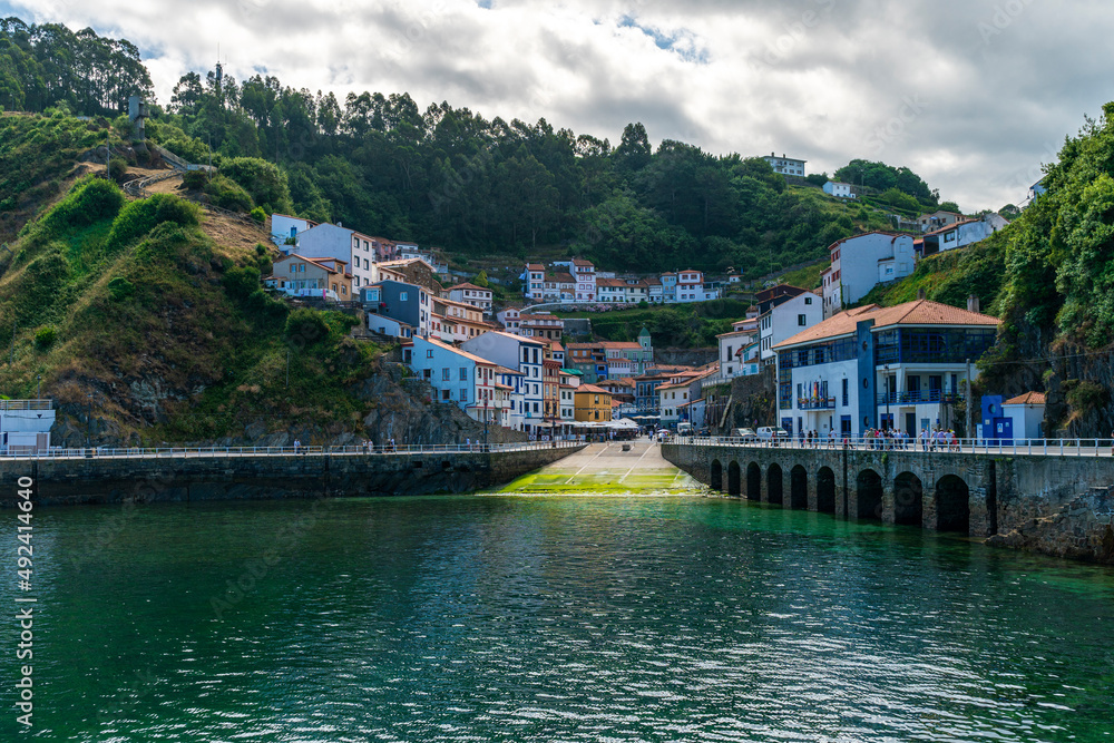 Cudillero, a fishing village in Asturias and one of the most touristic places in the region of Asturias, Spain.