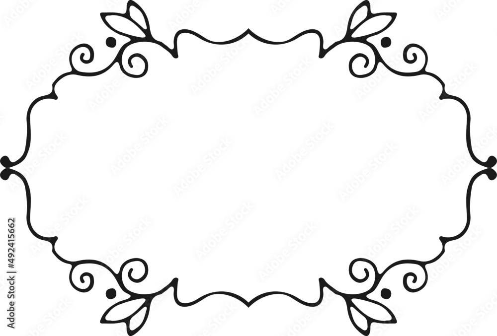 Abstract hand-drawn frame sketch element Abstract hand-drawn frame sketch element