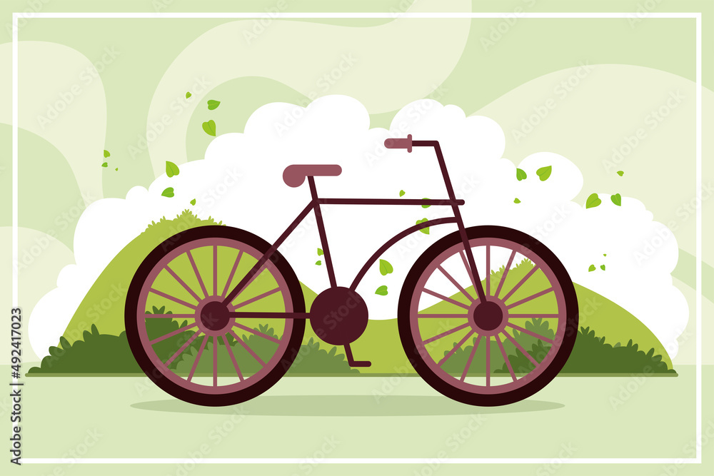 Fototapeta premium bicycle in the camp
