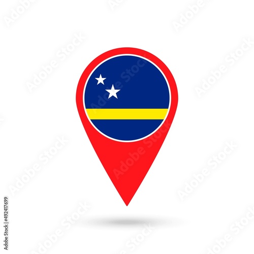 Map pointer with country Curacao. Curacao flag. Vector illustration. Free Download Map pointer with country Curacao. Curacao flag. Vector illustration. - GFXLoad