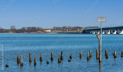 Blick über die Strelasundquerung nach Stralsund