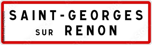 Panneau entrée ville agglomération Saint-Georges-sur-Renon / Town entrance sign Saint-Georges-sur-Renon © BaptisteR