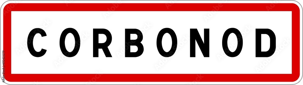 Panneau entrée ville agglomération Corbonod / Town entrance sign Corbonod