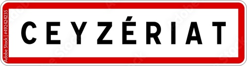 Panneau entrée ville agglomération Ceyzériat / Town entrance sign Ceyzériat