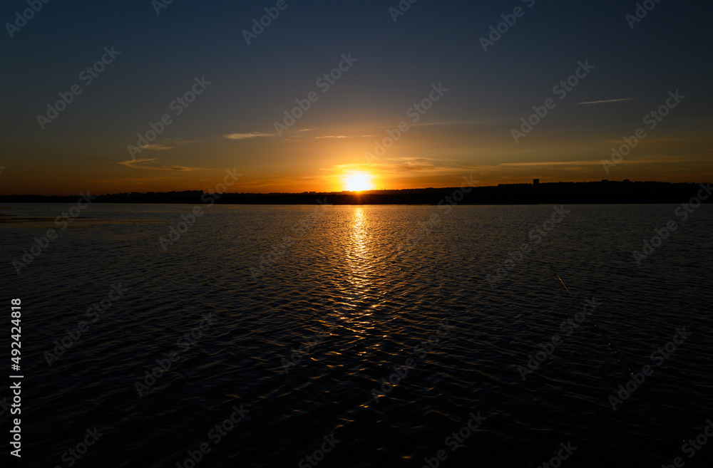 Autumn sunset over the pond near Rostov-on-Don. Autumn sunset over the pond near Rostov-on-Don.