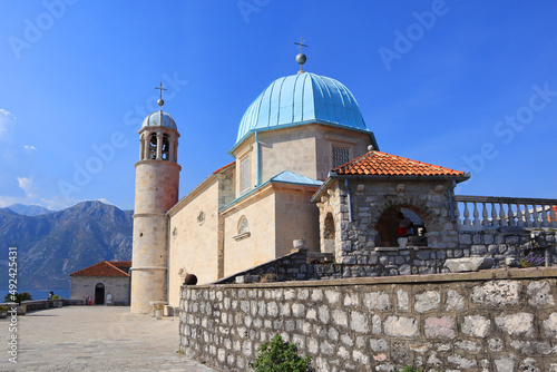 Church of Madonna on the reef on the island near Perast in Montenegro