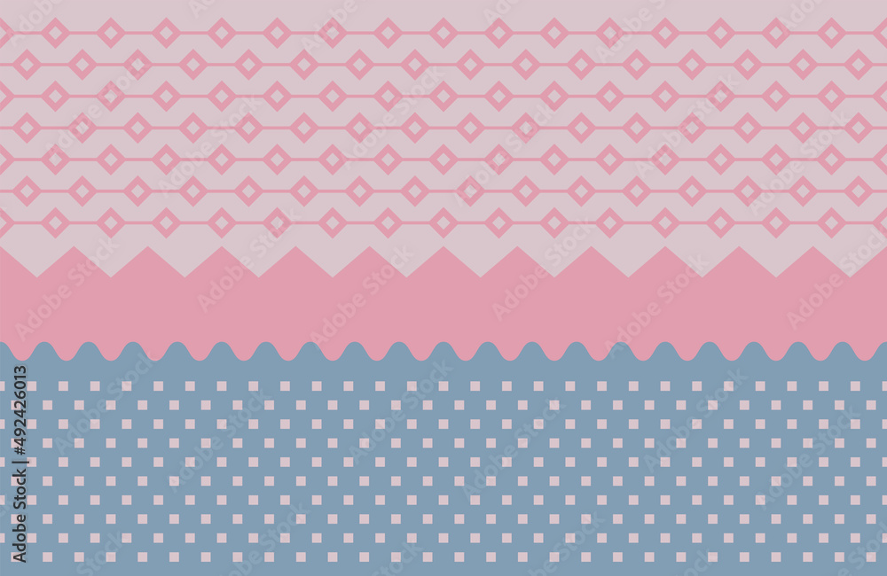 Cute seamless pattern with geometric stylized nature elements. Colorful trendy decorative background. Cute seamless pattern with geometric stylized nature elements. Colorful trendy decorative background.