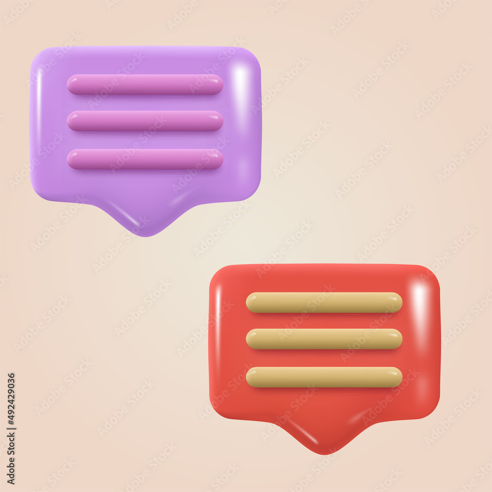3d speech bubble. Message box. Vector 3d speech bubble. Message box. Vector