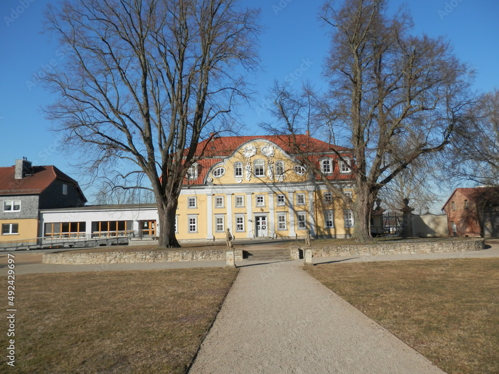  Der barocke Schloßpark Ebeleben im Landkreis Kyffhäuser in Thüringen