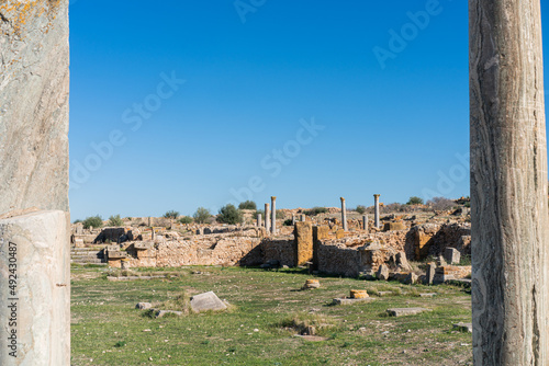 Thuburbo Majus large roman site in northern Tunisia photo