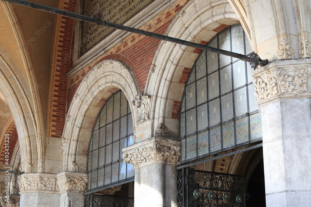 Amsterdam Rijksmuseum Passage Arches with Sculpted Details, Netherlands