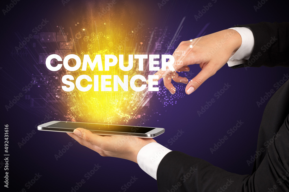 Close-up of a touchscreen with inscription
