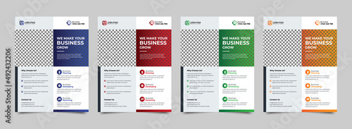 Corporate Business Flyer, Minimal Flyers business magazine. City concept in A4 layout. Brochure design template vector. Cover book portfolio presentation poster.
