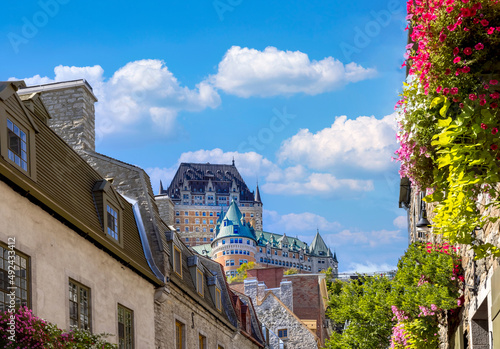 Canada, Old Quebec City tourist attractions, Petit Champlain lower town and shopping district. photo