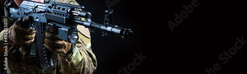 Portrait of a special forces soldier.