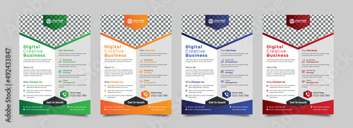 A4 format flyer or brochure for corporate business advertising vector abstract design, annual report or modern leaflet, cover or presentation corporate trendy style.
