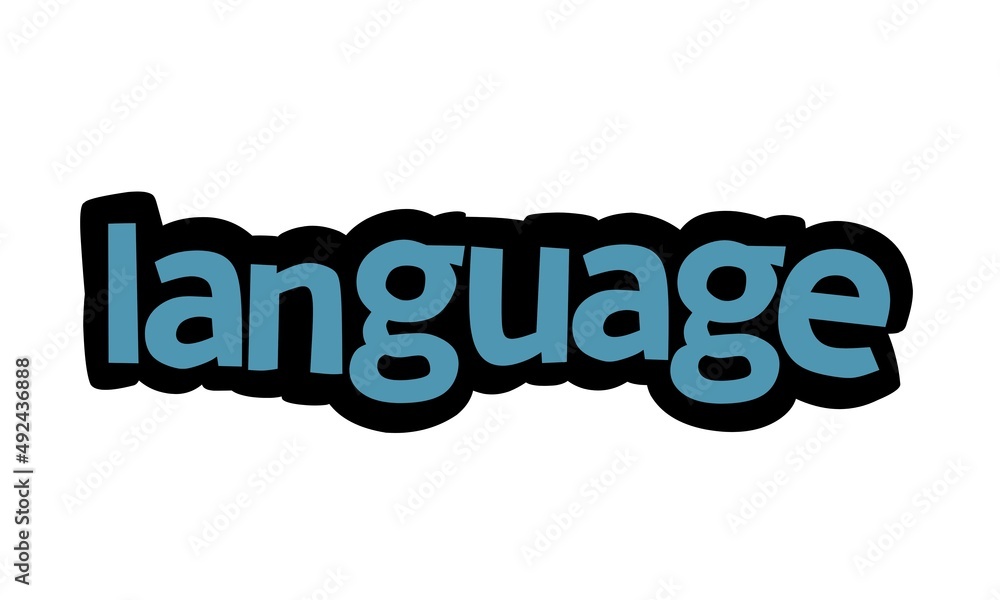 LANGUAGE writing vector design on white background LANGUAGE writing vector design on white background