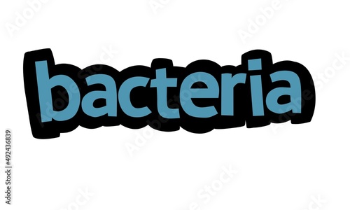 BACTERIA writing vector design on white background