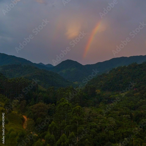 rainbow over the mountains