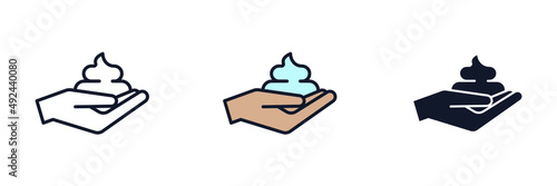 shave foam icon symbol template for graphic and web design collection logo vector illustration