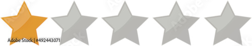 Dislike Star rating illustration , customer ranking