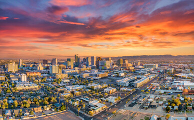 Fototapete Arizona Skyline von Phoenix aus der Luft  © Kevin Ruck