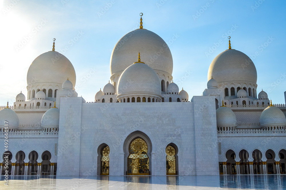 White Marbel Sheikh Zayed Grand Mosque, Abu Dhabi UAE , United Arab Emirates