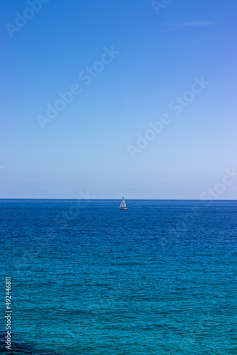 boat on the sea vista al mar