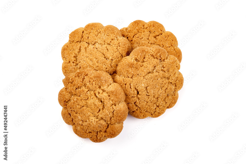 Oat cookies, isolated on white background. Oat cookies, isolated on white background.