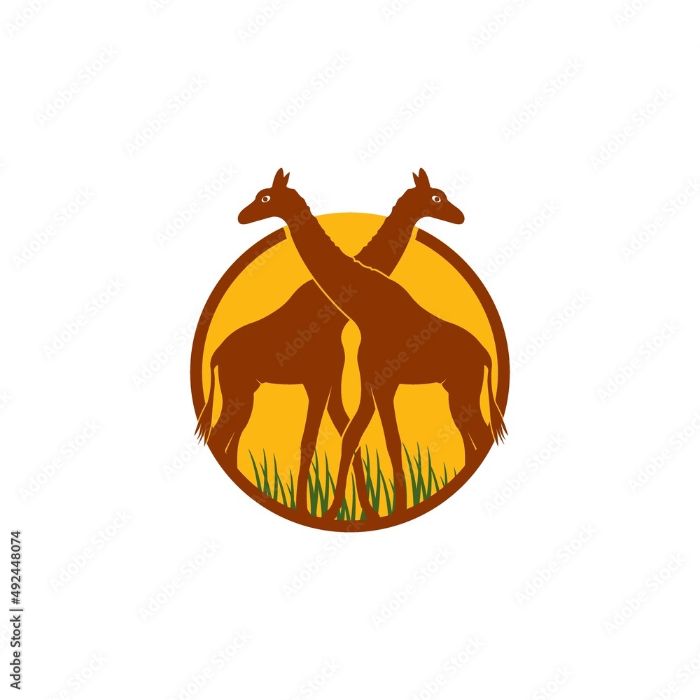Fototapeta premium Giraffe logo