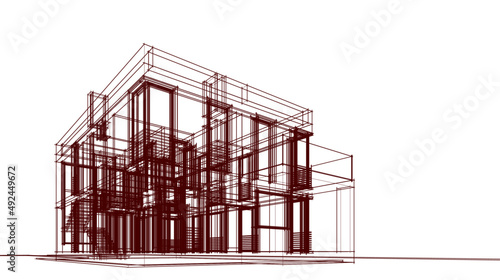 sketch of house