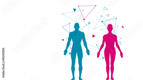 sistema immunitario, corpo umano, silhouette,	