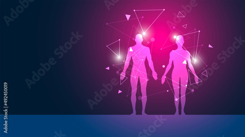 sistema immunitario, corpo umano, silhouette,	