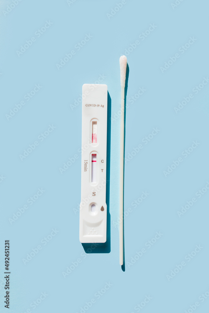 Negative test result by using rapid test device for viral COVID-19. Copy space. Negative test result by using rapid test device for viral COVID-19. Copy space.