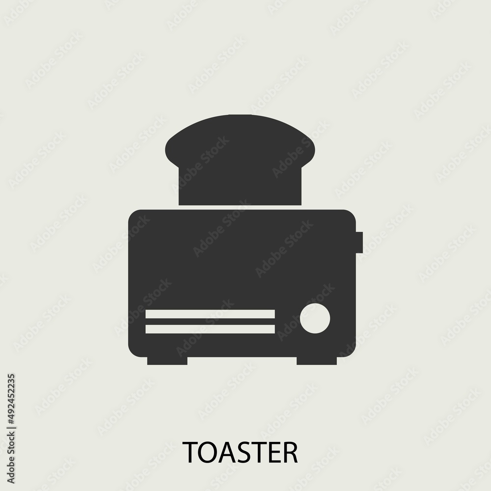 Fototapeta premium Toaster vector icon illustration sign