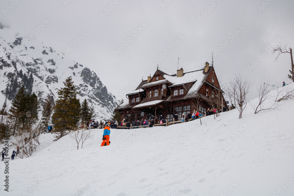 Naklejka premium snowy mountains 