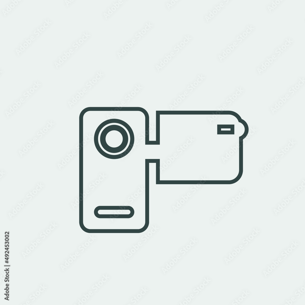 Video_camera vector icon illustration sign Video_camera vector icon illustration sign