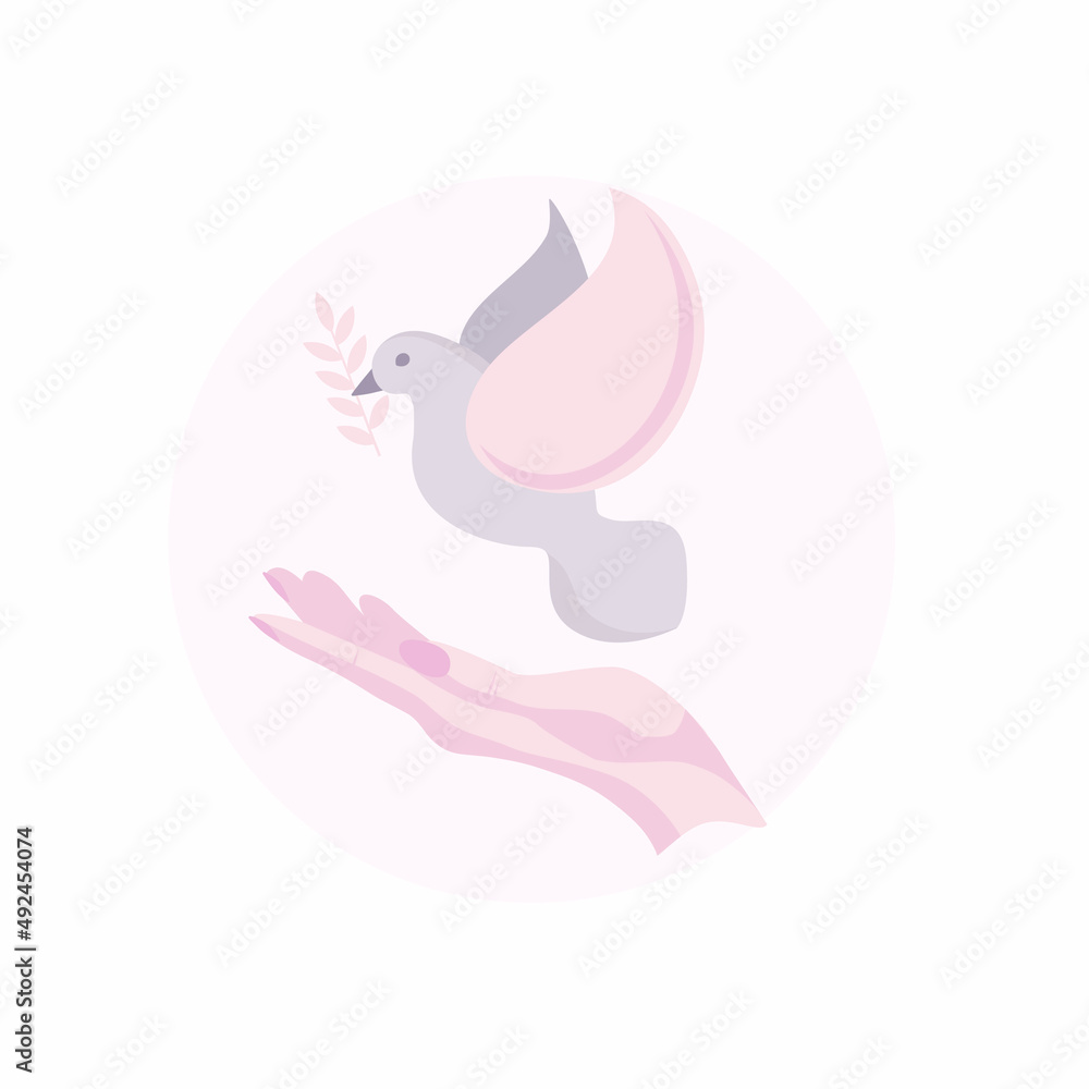 Vector illustration of the dove of the world.
Vector illustration of the dove of the world.