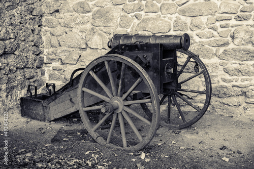 Old medieval cannon from the Chojnik castle