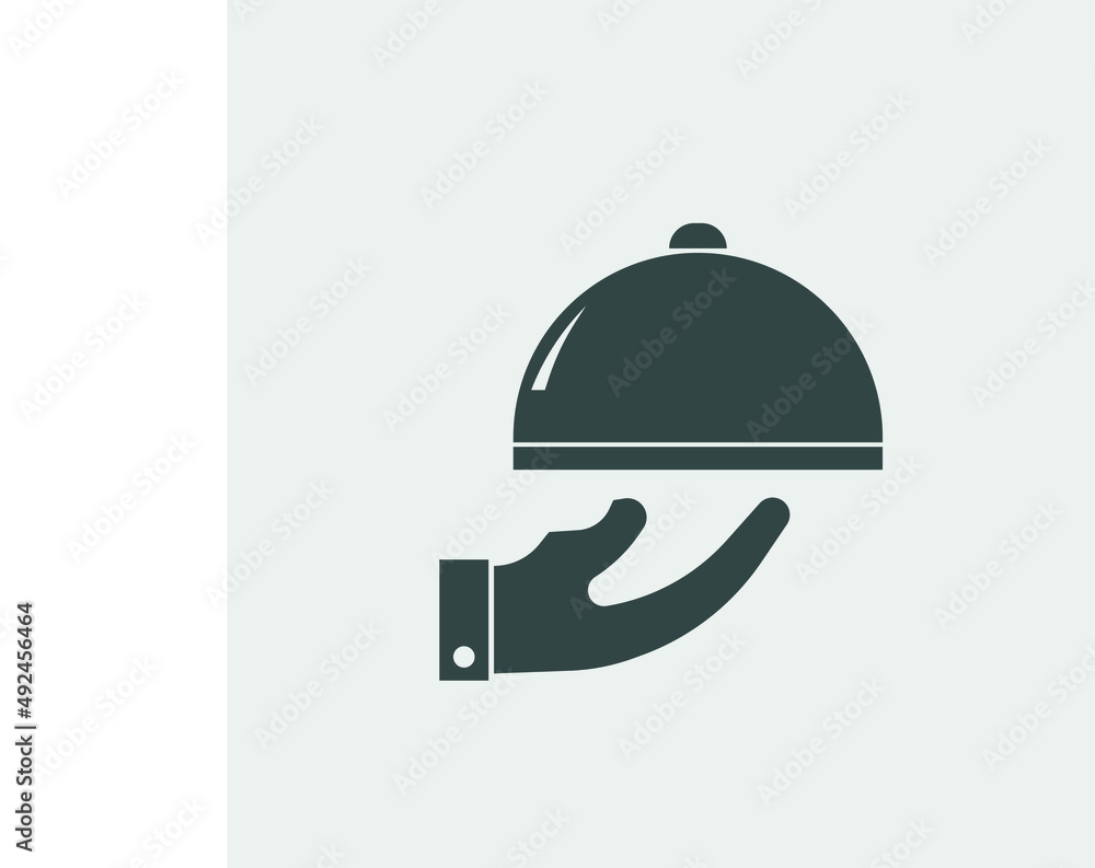 Covered_plate vector icon illustration sign Covered_plate vector icon illustration sign