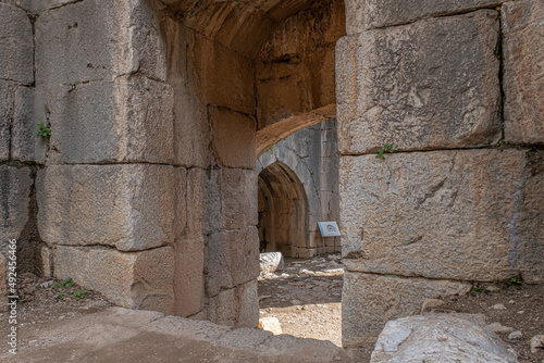 Inside view of the Beautiful Tower in Nimrod Crusader Castle  located in Northern Golan  at the southern slope of Mount Hermon  the biggest Crusader-era castle in Israel.