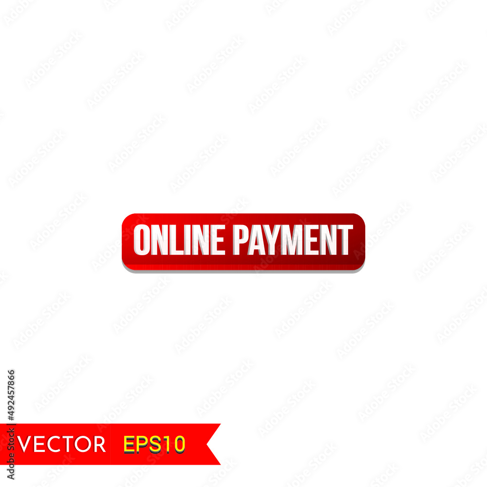 Online payment vector icon or Online payment Ui button Online payment vector icon or Online payment Ui button
