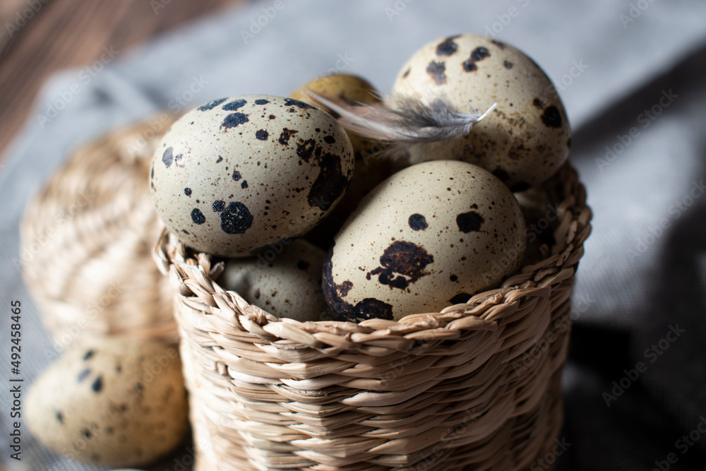 small Easter quail eggs