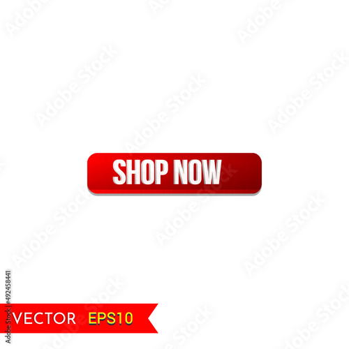 Shop now vector icon or Shop now Ui button
