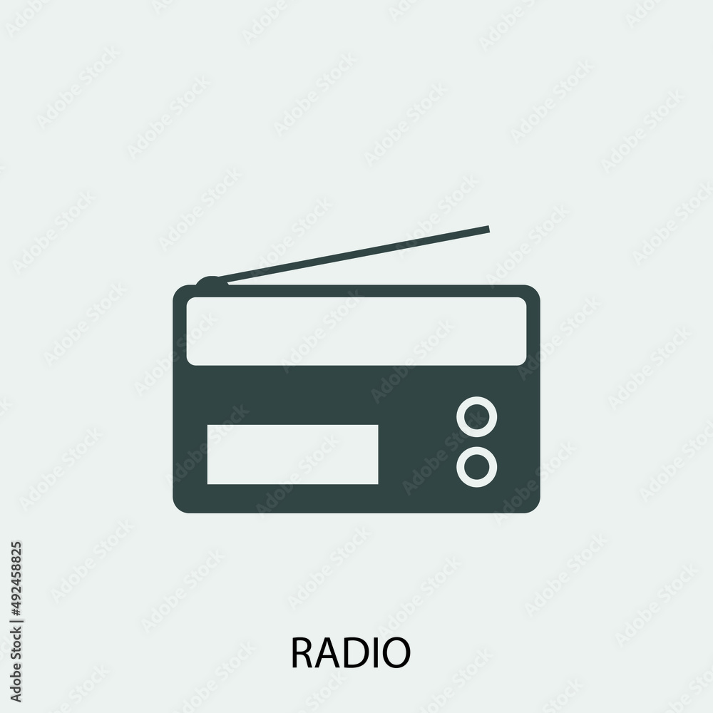 Radio vector icon illustration sign Radio vector icon illustration sign