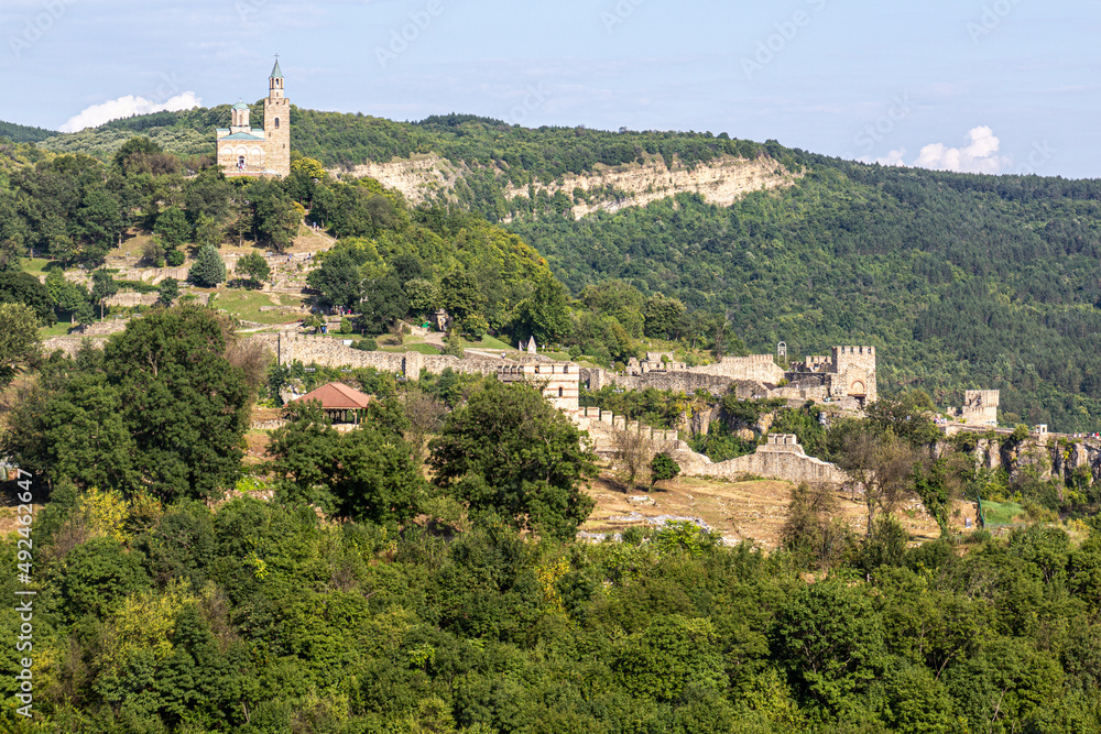 Tsarevets fortress with the Ascension Cathedral in Veliko Tarnovo, Bulgaria