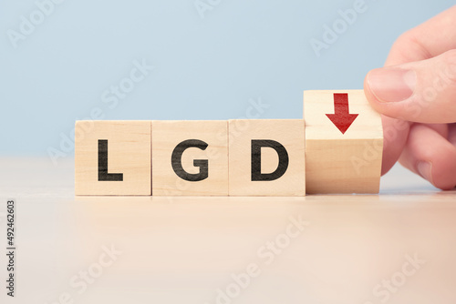 Obraz na plátně Concept Loss given default or LGD