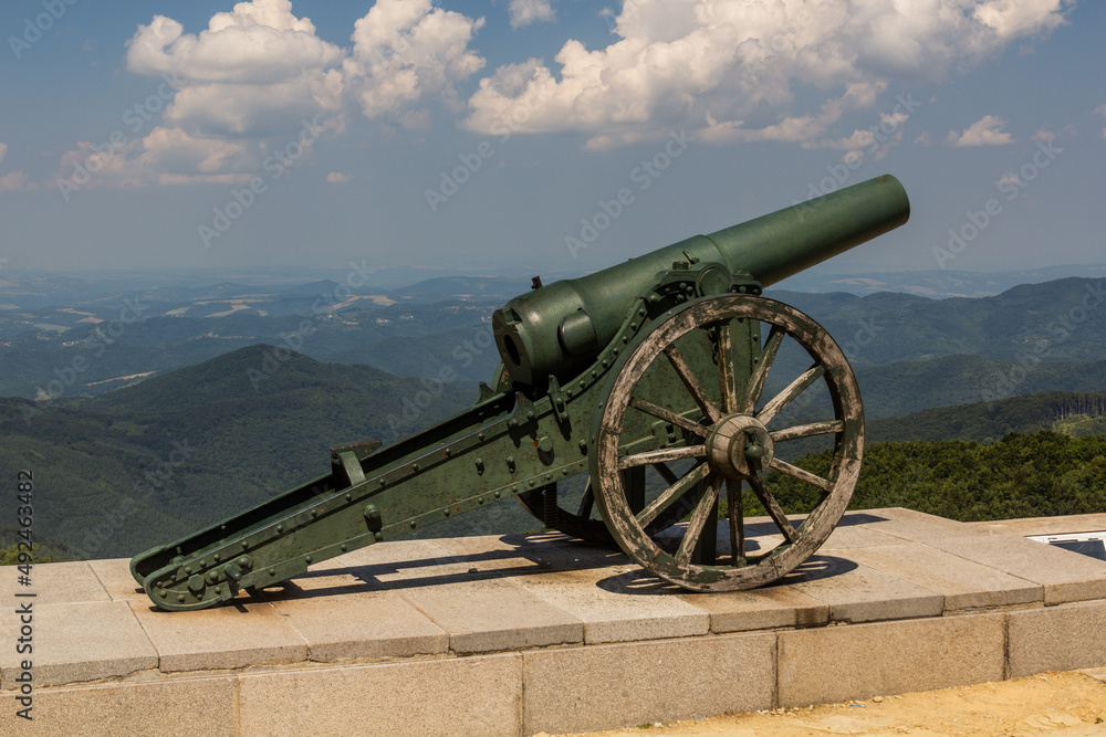 Cannon at the Liberty Memorial on Shipka Peak, Bulgaria