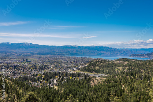 The view of Okanagan Lake from the top of a mountain  © melanie