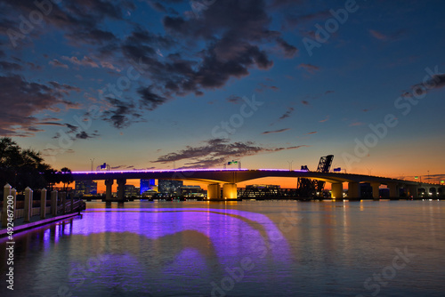 Sunset view of downtown Jacksonville, Florida 